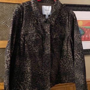 Nine West cheetah print jean jacket. XXL